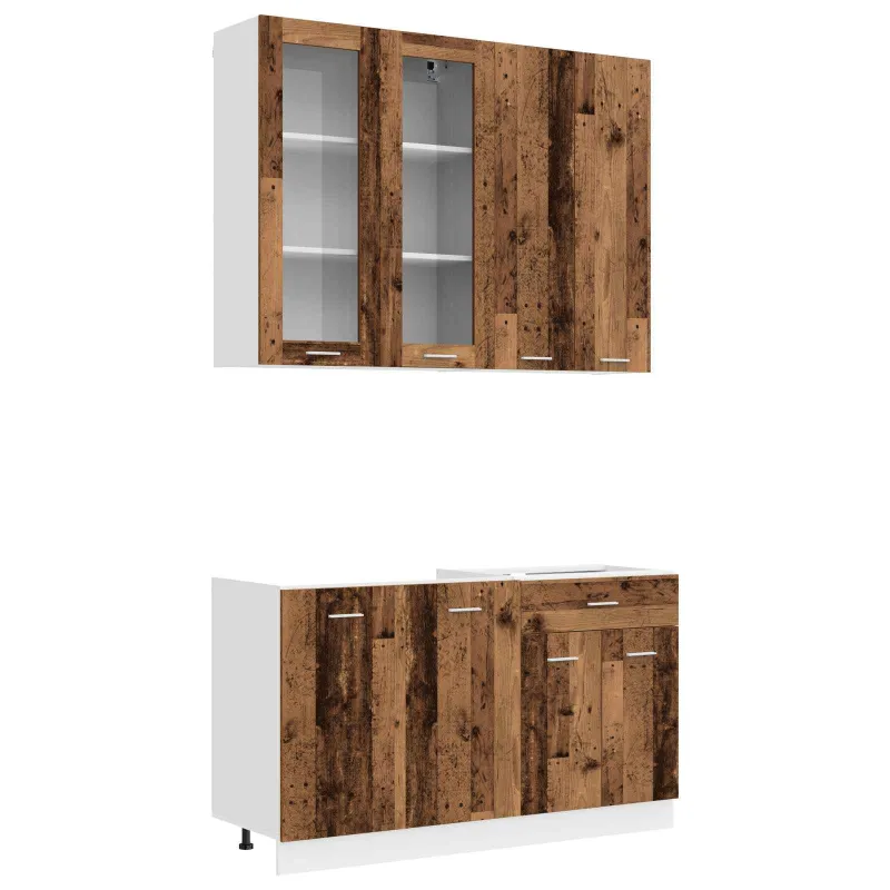 Virtuvės vienetas LYON 4 pcs Sendintos medienos