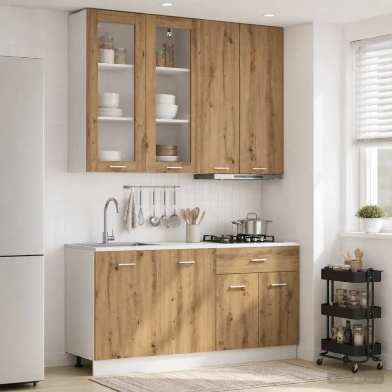 Virtuvės vienetas LYON 4 pcs Artisano ąžuolo Apdirbta mediena