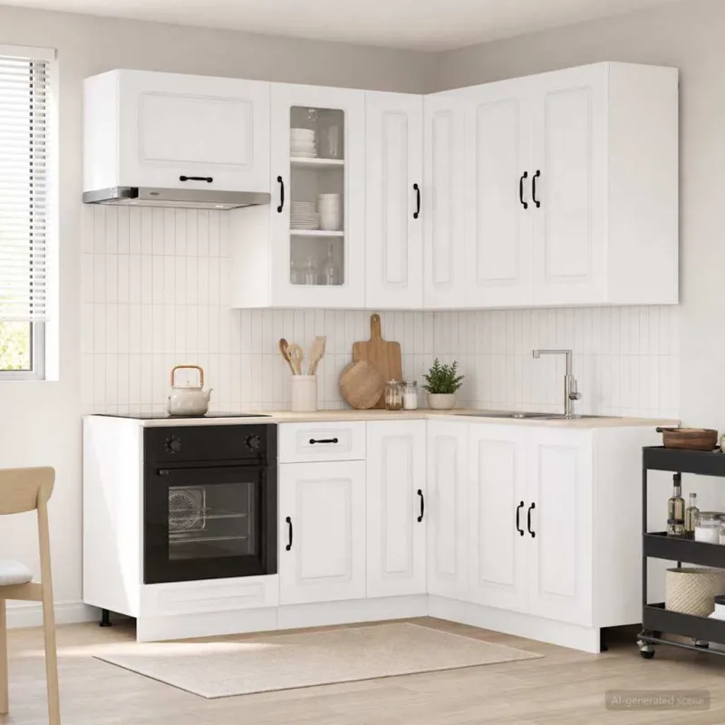 Virtuvės vienetas KALMAR 8 pcs Itin blizgi balta