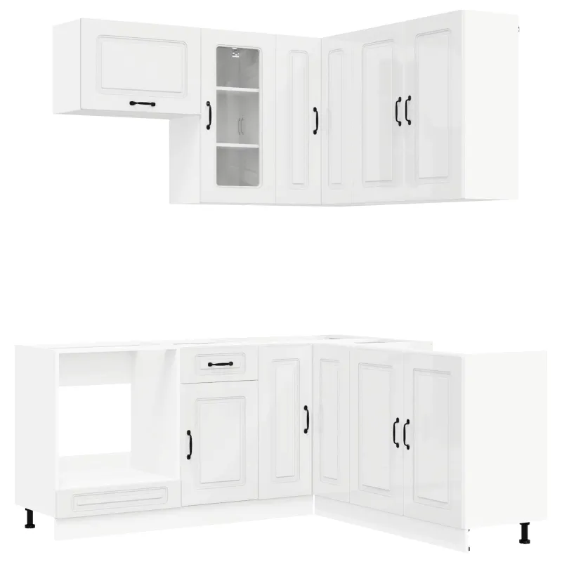Virtuvės vienetas KALMAR 8 pcs Itin blizgi balta