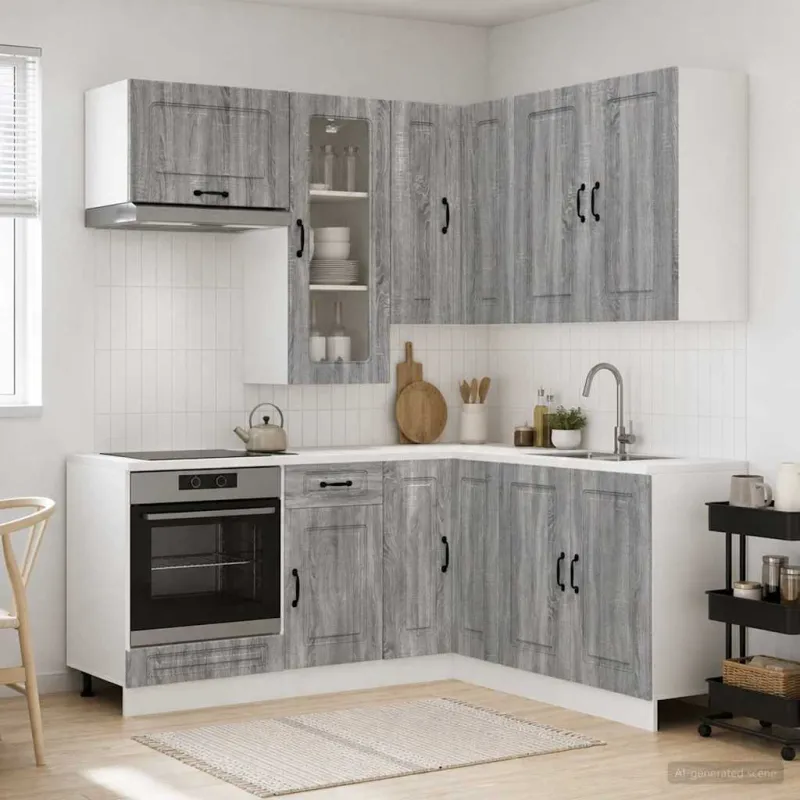 Virtuvės vienetas KALMAR 8 pcs Pilka Sonoma Apdirbta mediena