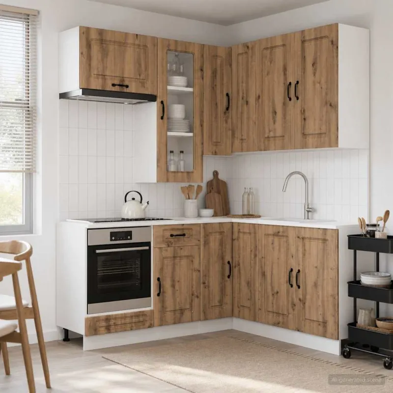 Virtuvės vienetas KALMAR 8 pcs Artisano ąžuolo Apdirbta mediena