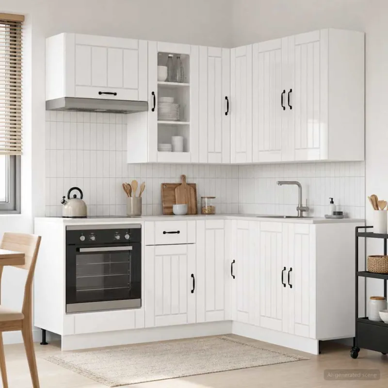 Virtuvės vienetas LUCCA 8 pcs Itin blizgi balta