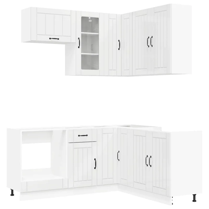 Virtuvės vienetas LUCCA 8 pcs Itin blizgi balta