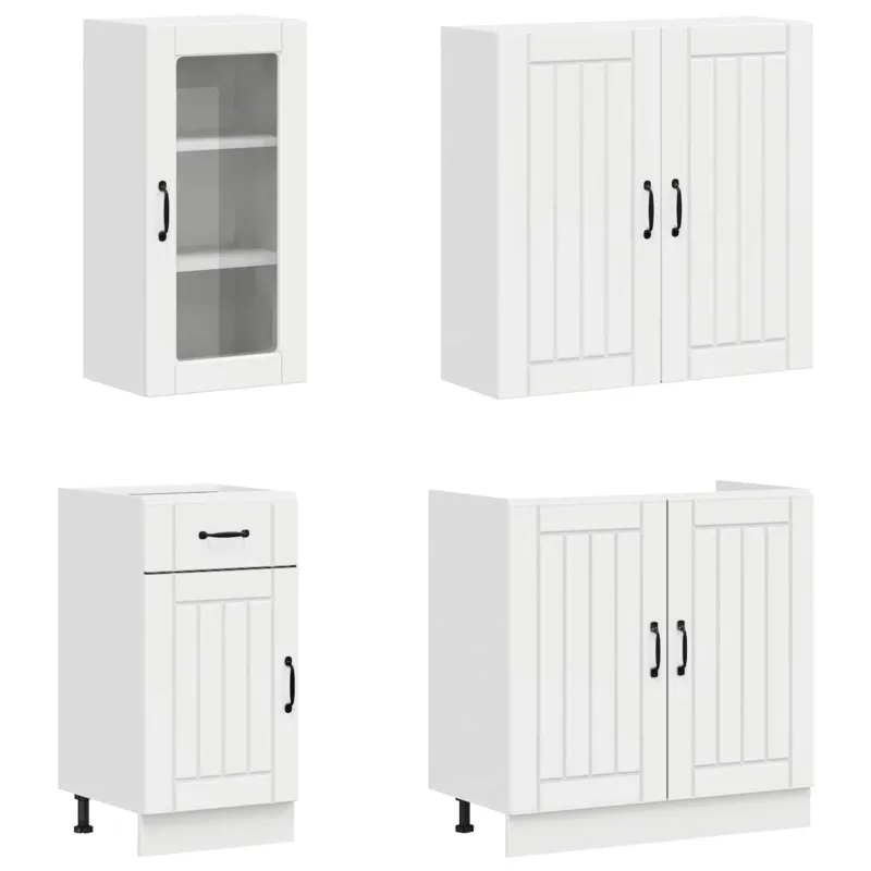 Virtuvės vienetas LUCCA 8 pcs Itin blizgi balta