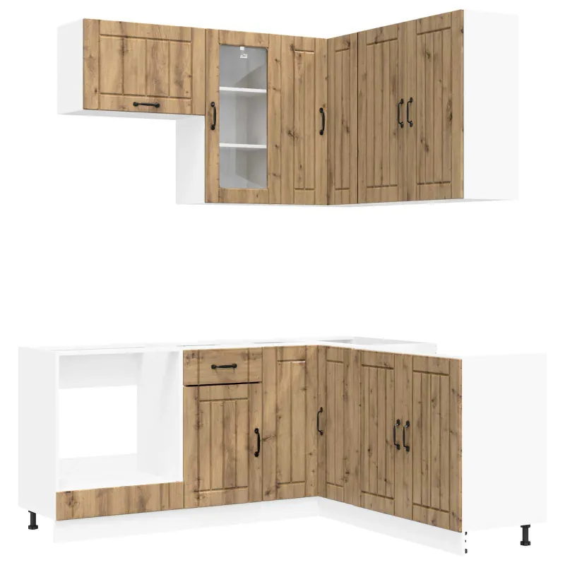 Virtuvės vienetas LUCCA 8 pcs Artisano ąžuolo Apdirbta mediena