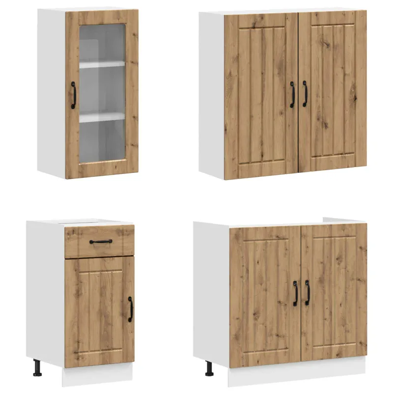 Virtuvės vienetas LUCCA 8 pcs Artisano ąžuolo Apdirbta mediena