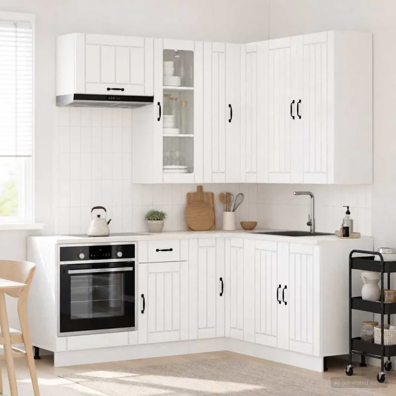 Virtuvės vienetas LUCCA 8 pcs Itin blizgi balta
