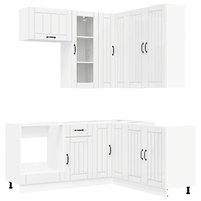 Virtuvės vienetas LUCCA 8 pcs Itin blizgi balta