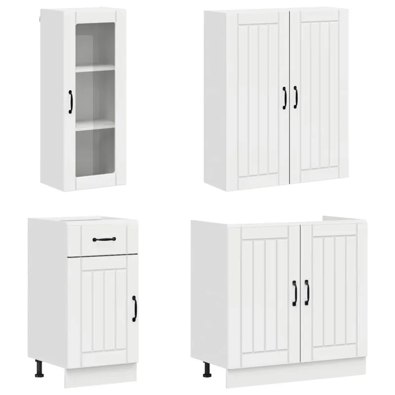 Virtuvės vienetas LUCCA 8 pcs Itin blizgi balta