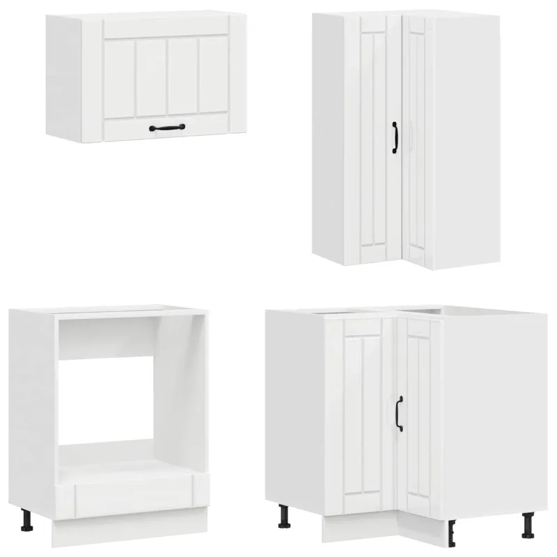 Virtuvės vienetas LUCCA 8 pcs Itin blizgi balta