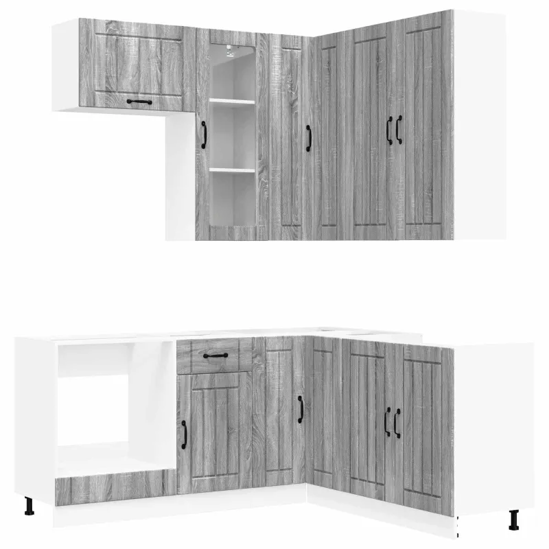 Virtuvės vienetas LUCCA 8 pcs Pilka Sonoma Apdirbta mediena