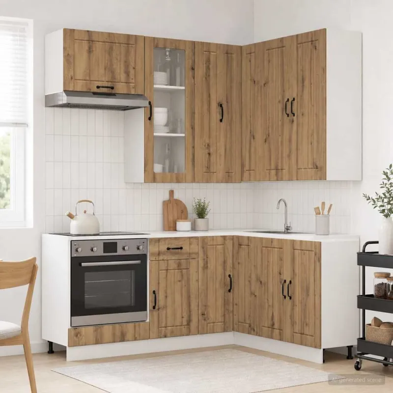 Virtuvės vienetas LUCCA 8 pcs Artisano ąžuolo Apdirbta mediena