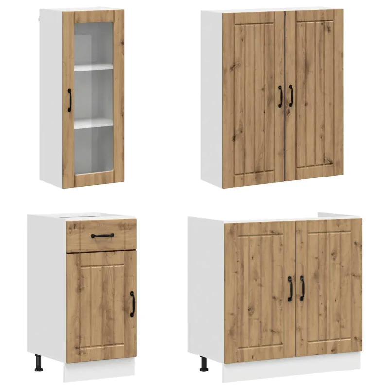 Virtuvės vienetas LUCCA 8 pcs Artisano ąžuolo Apdirbta mediena
