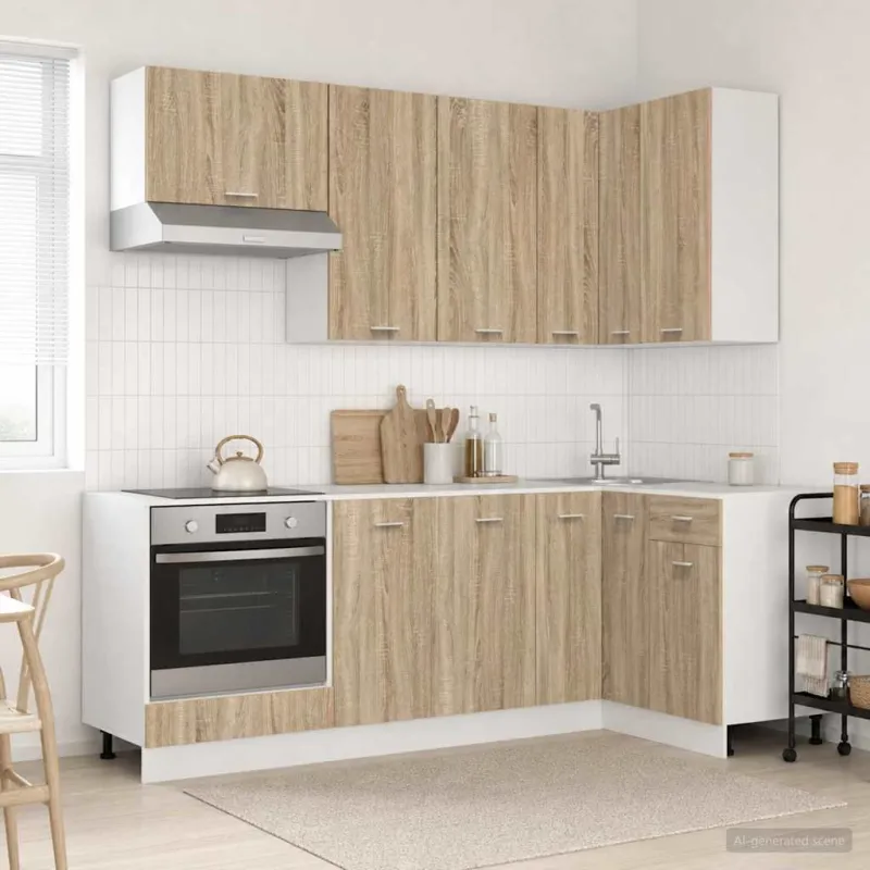 Virtuvės vienetas LYON 8 pcs Sonoma ąžuolas Apdirbta mediena
