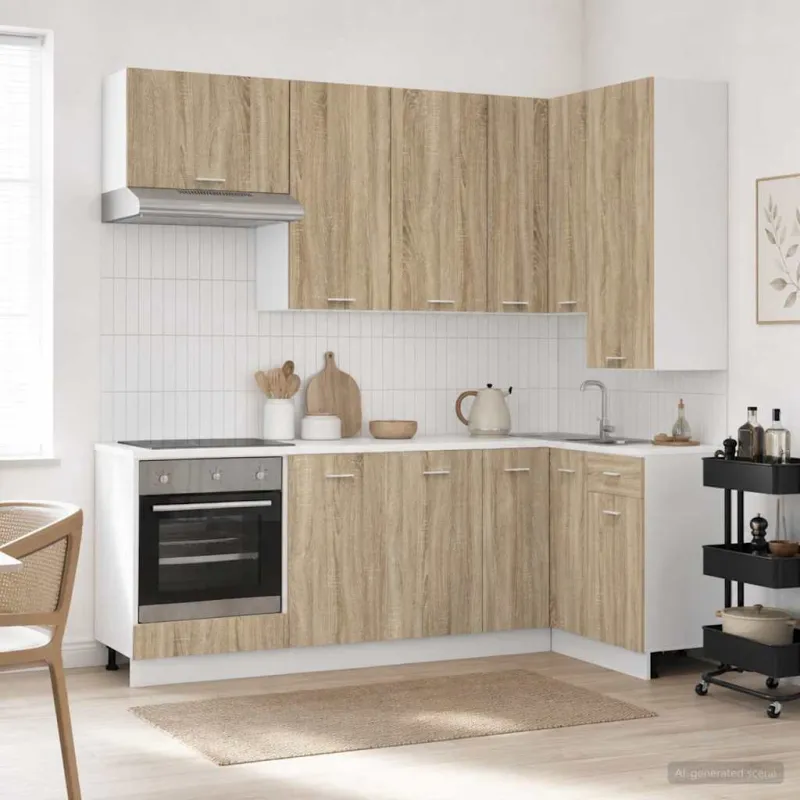 Virtuvės vienetas LYON 8 pcs Sonoma ąžuolas Apdirbta mediena