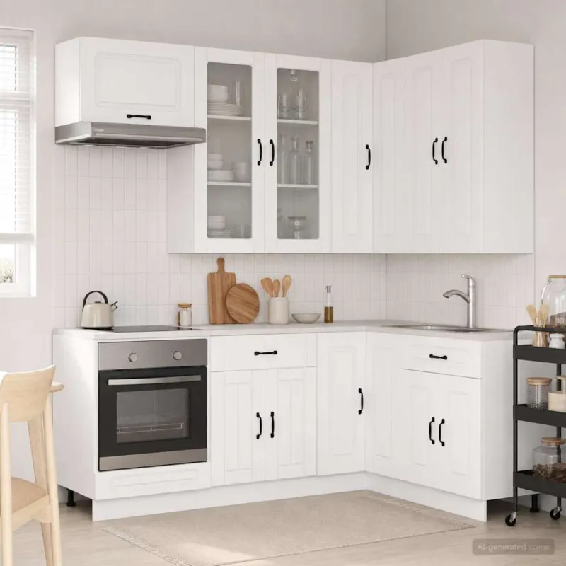 Virtuvės vienetas KALMAR 8 pcs Balta Apdirbta mediena