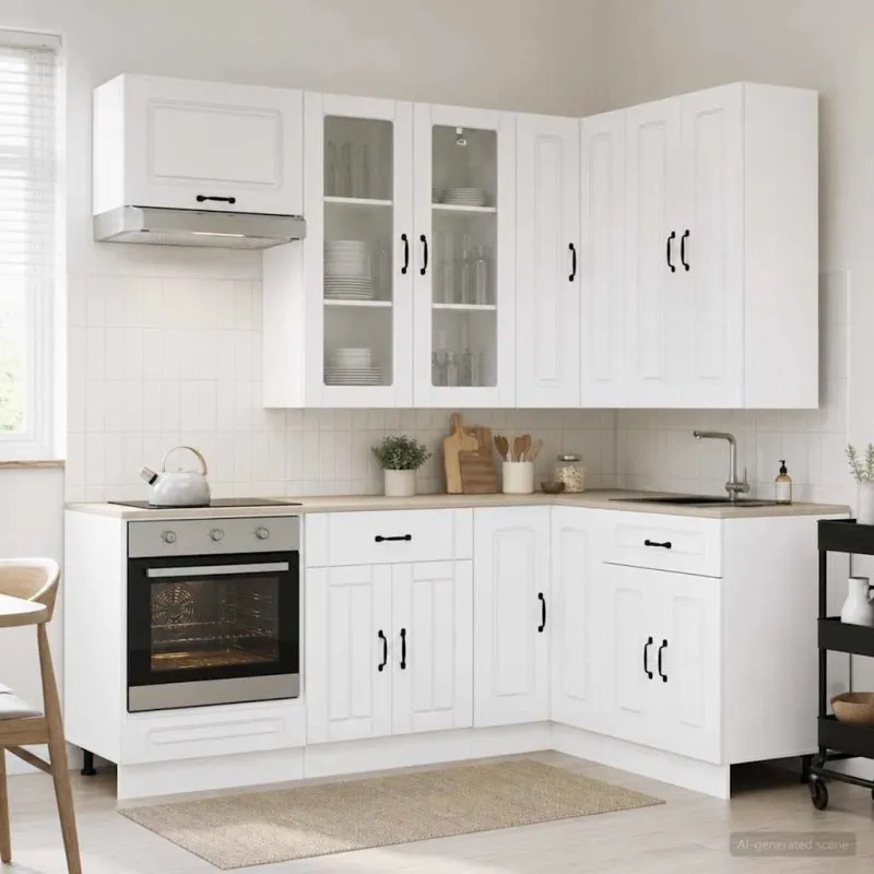 Virtuvės vienetas KALMAR 8 pcs Itin blizgi balta