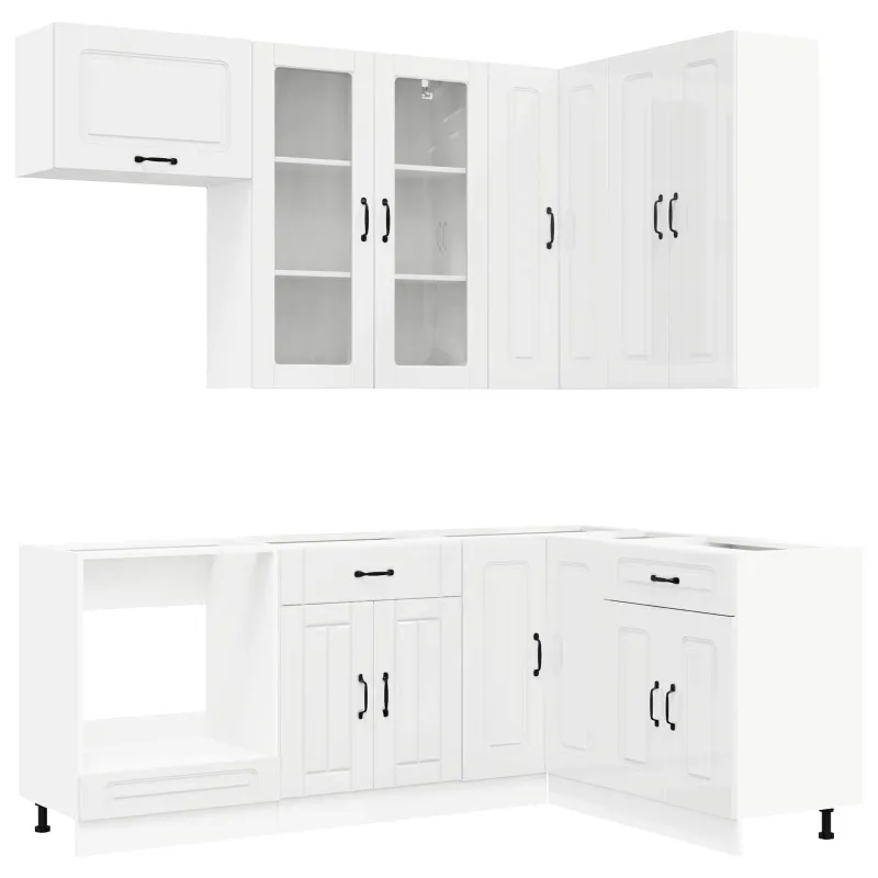 Virtuvės vienetas KALMAR 8 pcs Itin blizgi balta