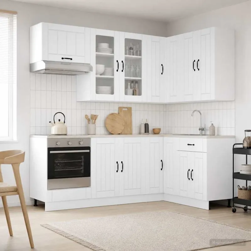 Virtuvės vienetas LUCCA 8 pcs Itin blizgi balta