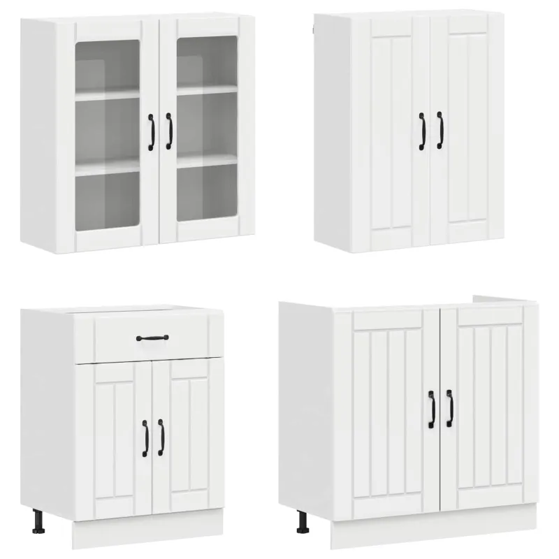 Virtuvės vienetas LUCCA 8 pcs Itin blizgi balta