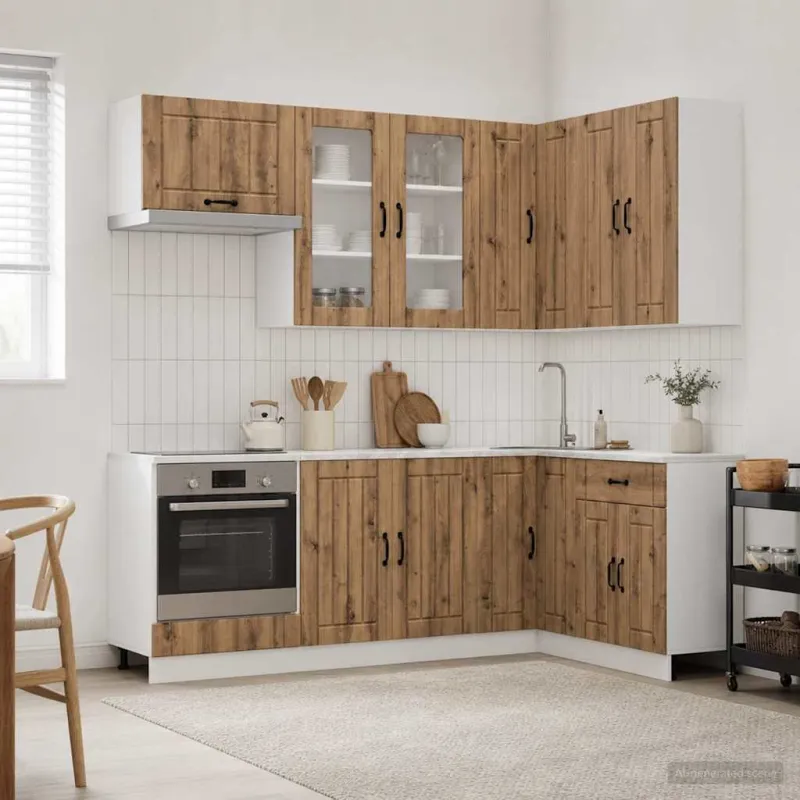 Virtuvės vienetas LUCCA 8 pcs Artisano ąžuolo Apdirbta mediena
