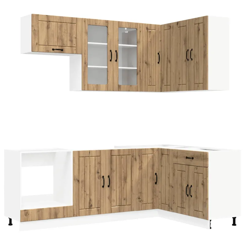 Virtuvės vienetas LUCCA 8 pcs Artisano ąžuolo Apdirbta mediena