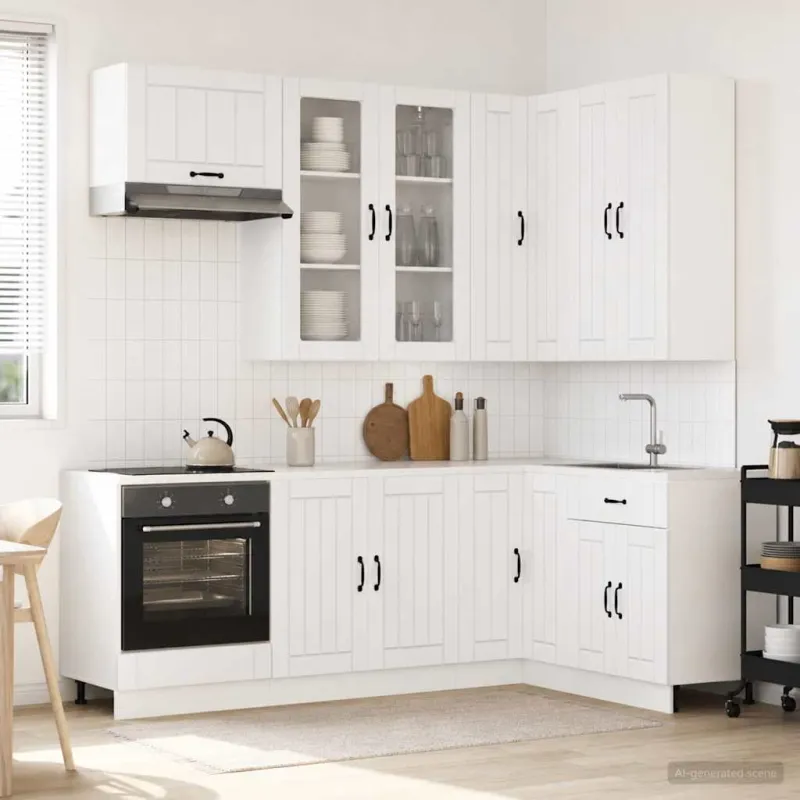 Virtuvės vienetas LUCCA 8 pcs Itin blizgi balta