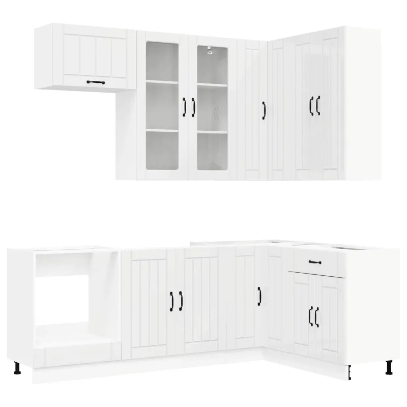 Virtuvės vienetas LUCCA 8 pcs Itin blizgi balta