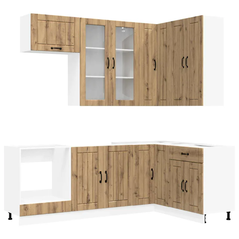 Virtuvės vienetas LUCCA 8 pcs Artisano ąžuolo Apdirbta mediena