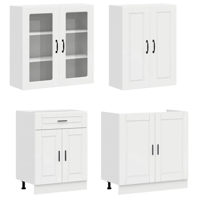 Virtuvės vienetas PORTO 8 pcs Itin blizgi balta