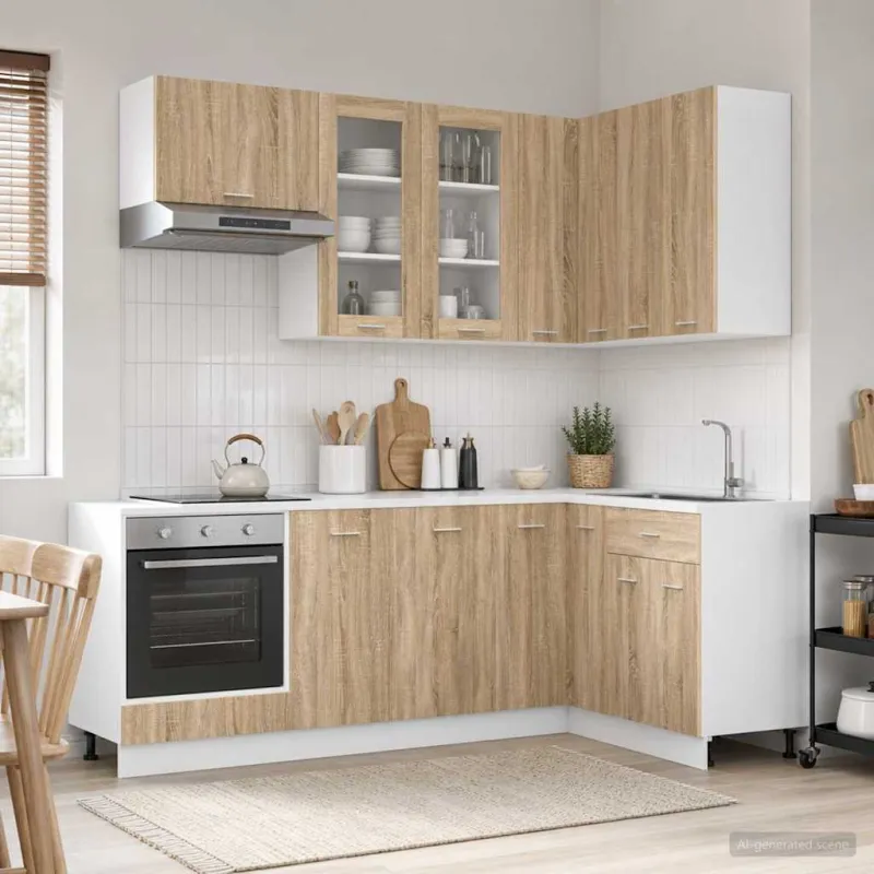 Virtuvės vienetas LYON 8 pcs Sonoma ąžuolas Apdirbta mediena