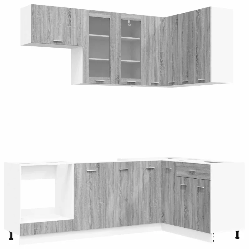 Virtuvės vienetas LYON 8 pcs Pilka Sonoma Apdirbta mediena