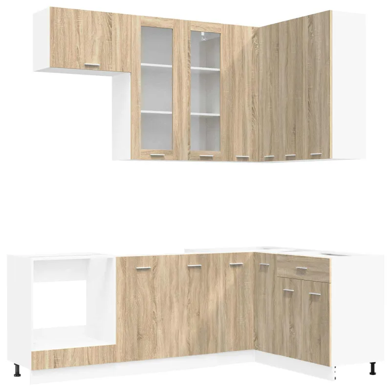 Virtuvės vienetas LYON 8 pcs Sonoma ąžuolas Apdirbta mediena