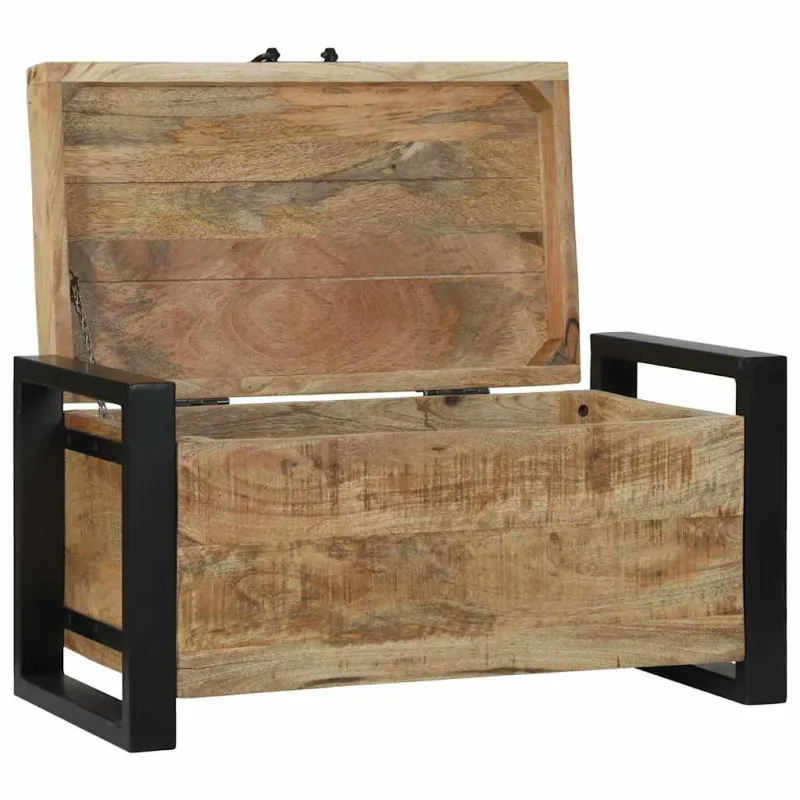 Saugojimo dėžės Ruda 60 x 30 x 30 cm Mango medienos masyvas