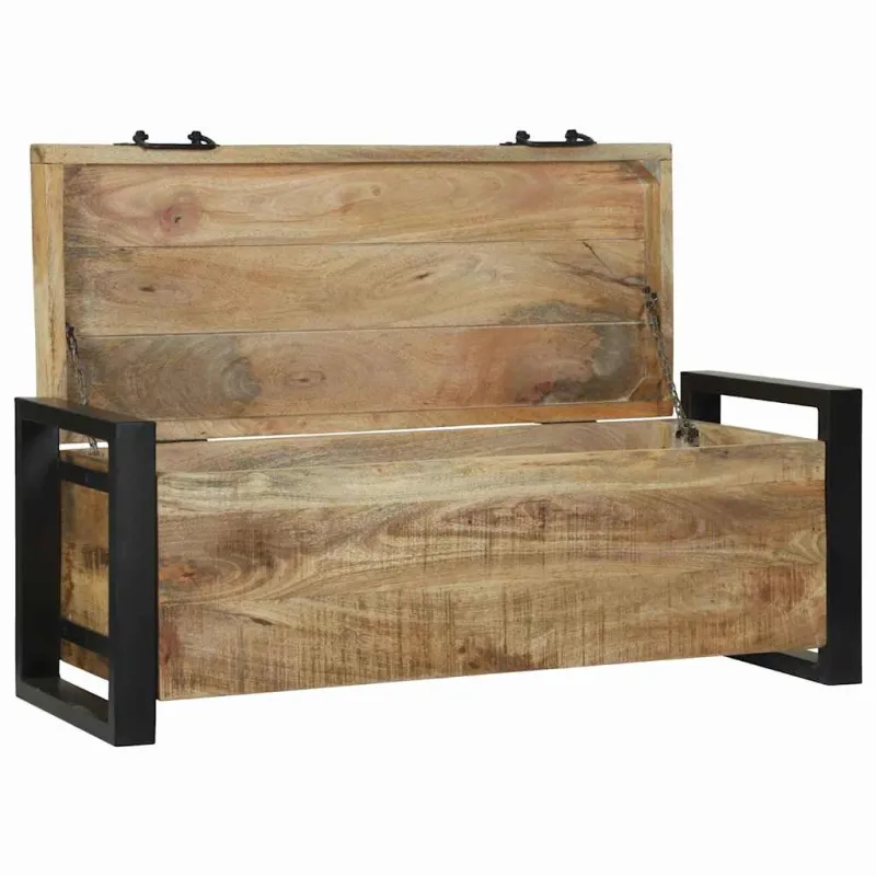 Saugojimo dėžės Ruda 80 x 30 x 30 cm Mango medienos masyvas