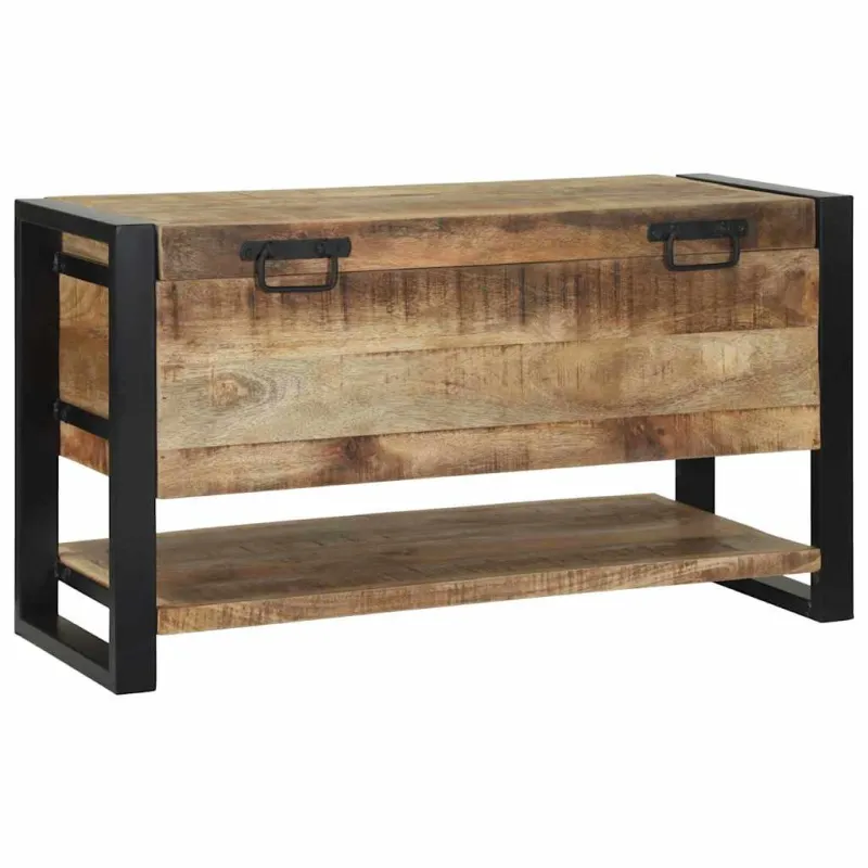 Saugojimo dėžė Ruda 80 x 35 x 45 cm Mango medienos masyvas