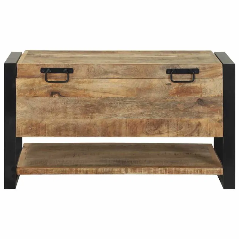 Saugojimo dėžė Ruda 80 x 35 x 45 cm Mango medienos masyvas