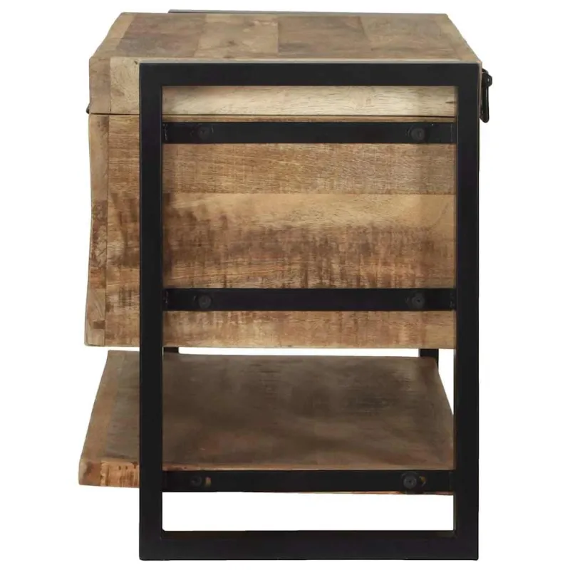 Saugojimo dėžė Ruda 80 x 35 x 45 cm Mango medienos masyvas