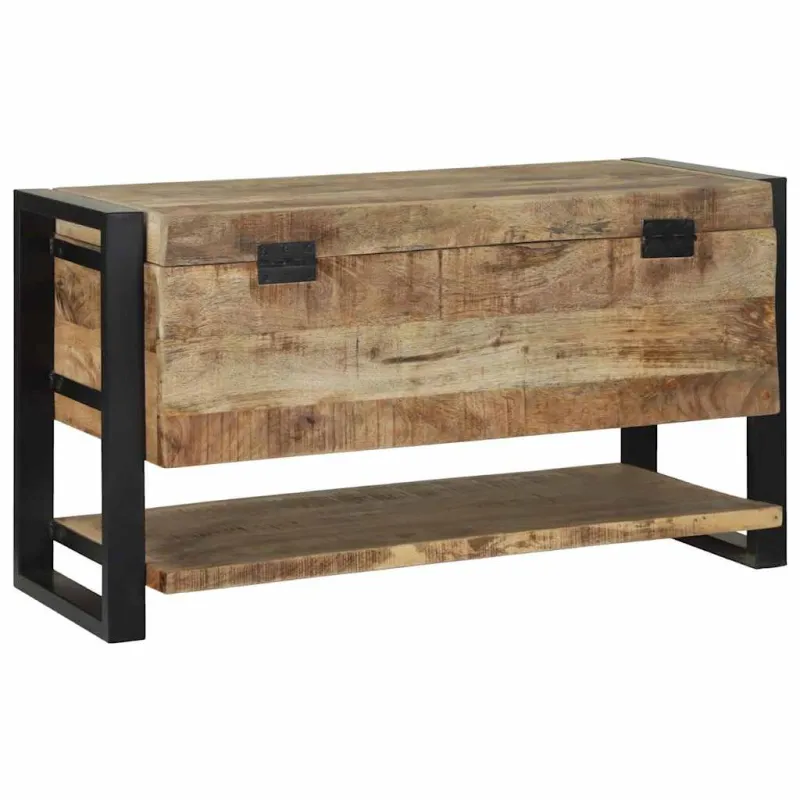 Saugojimo dėžė Ruda 80 x 35 x 45 cm Mango medienos masyvas