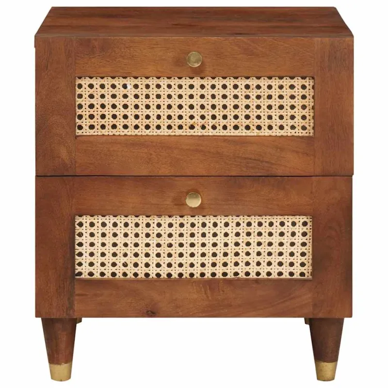 Šalia lovos spintelė su stalčių 2 pcs Ruda 40 x 33,5 x 46 cm