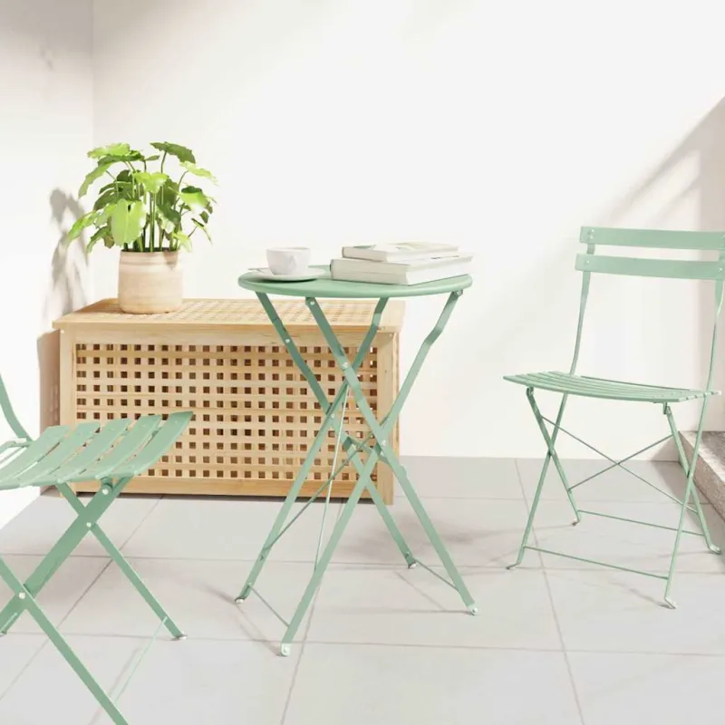 Bistro stalas Šviesiai mėtas Ø 50 x 71 cm Miltelinis plienas