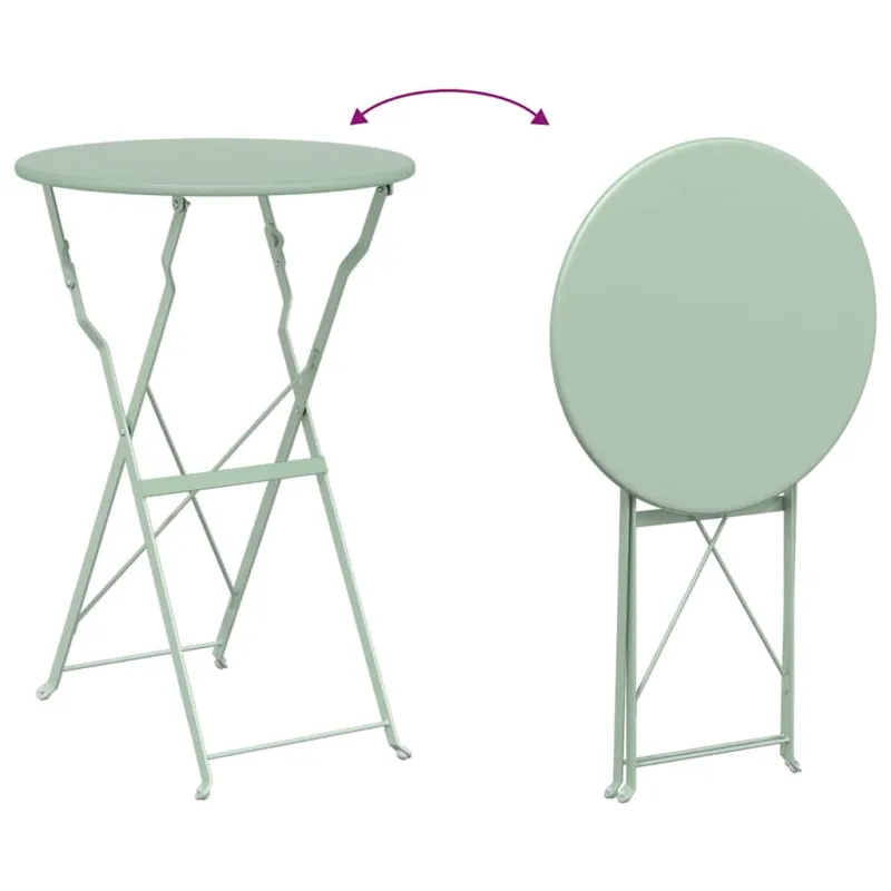 Bistro stalas Šviesiai mėtas Ø 50 x 71 cm Miltelinis plienas