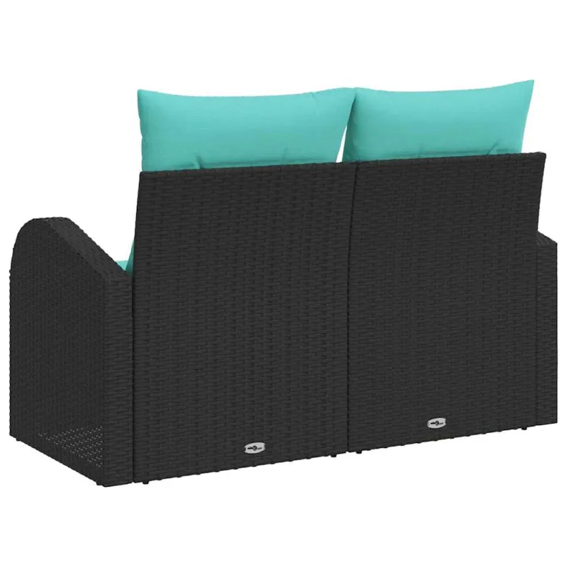 Sodo sofa Juoda 124 x 62 x 85cm poliratanas