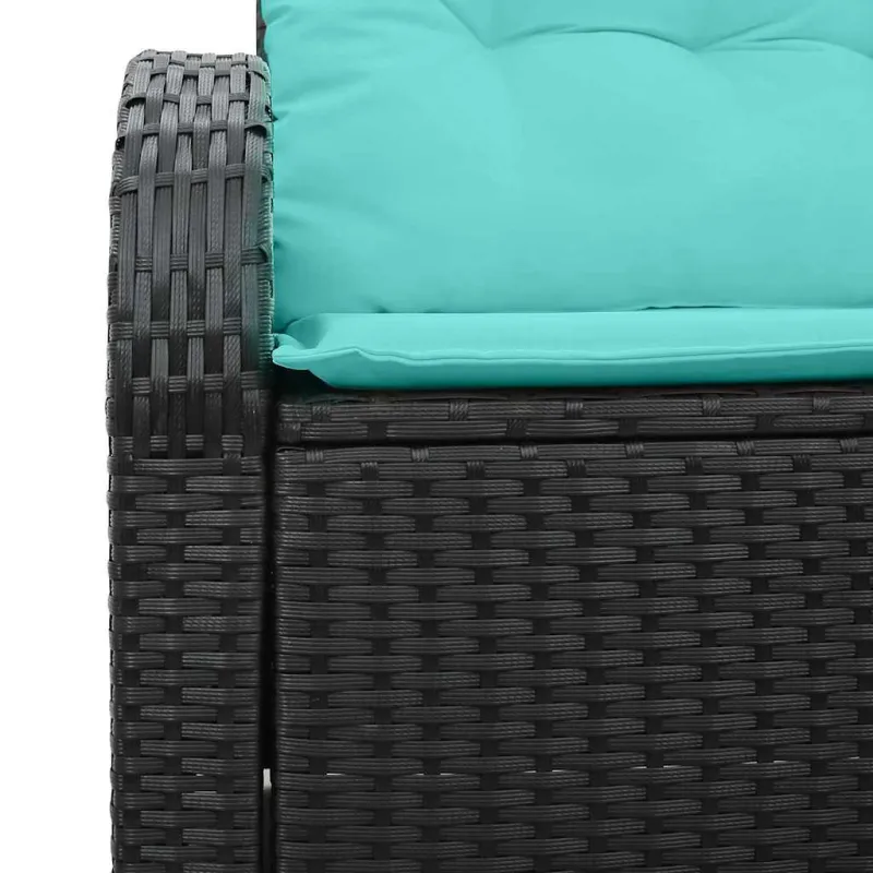Sodo sofa Juoda 124 x 62 x 85cm poliratanas