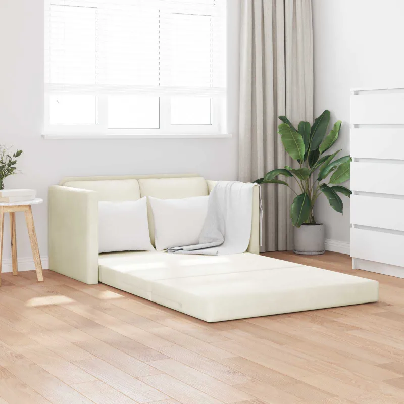 Sofa lova Kreminė 204 x 122 x 60 cm Aksomas