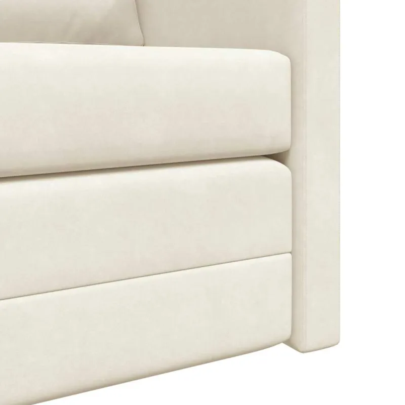 Sofa lova Kreminė 204 x 122 x 60 cm Aksomas