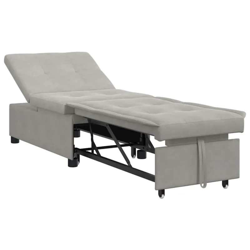 Ištraukiama sofa-lova Šviesiai pilka 194 x 67 x 82 cm