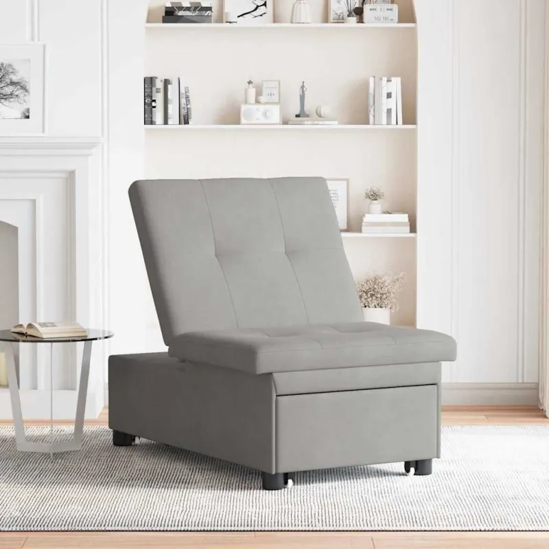 Ištraukiama sofa-lova Šviesiai pilka 194 x 67 x 82 cm