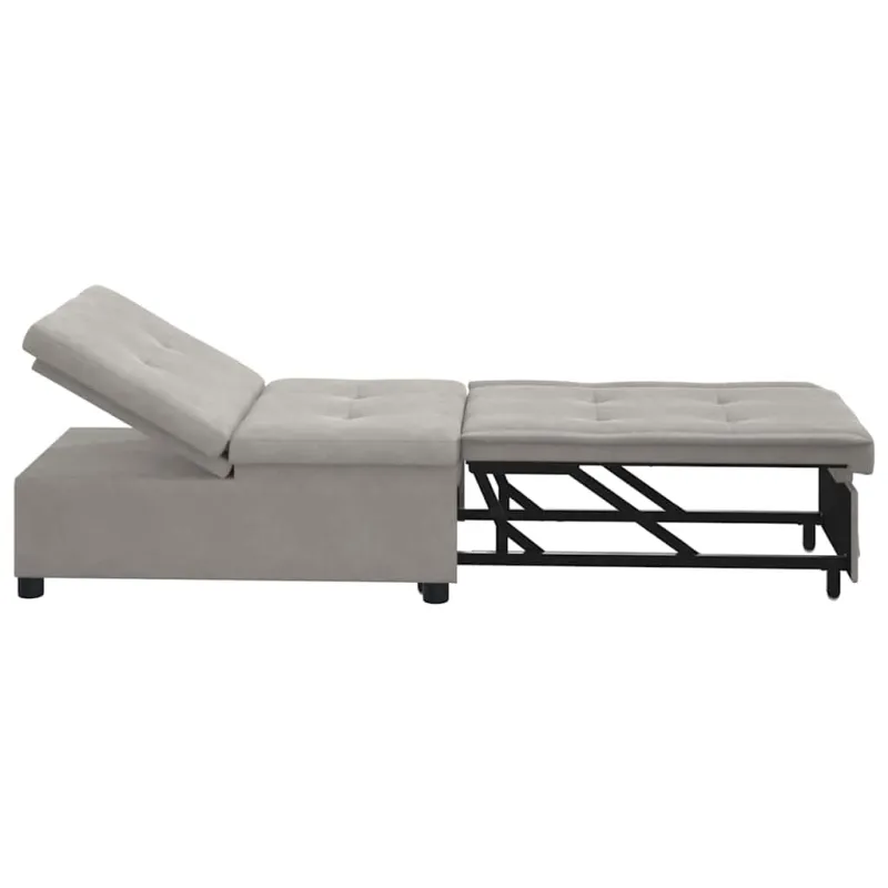 Ištraukiama sofa-lova Šviesiai pilka 194 x 67 x 82 cm